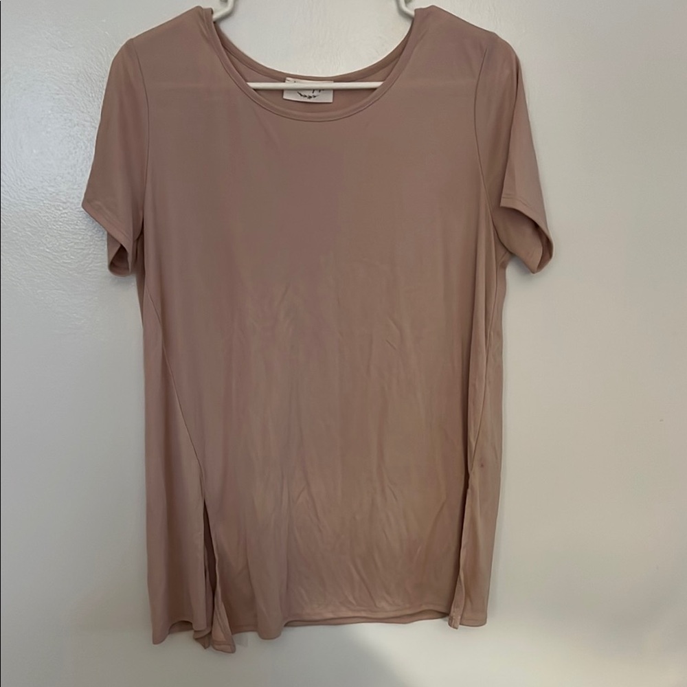 Women's Tan Short Sleeve Top